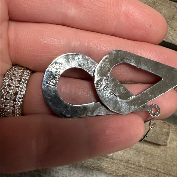 Mexico Taxco Alpaca great shape abalone sea shell sterling silver 925 earrings - Picture 4 of 5